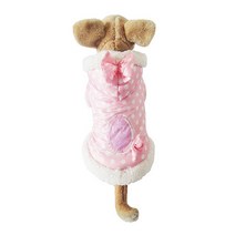 애견 케이지 이동장 여아용 소형견 스노우 슈트 폴카 도트 패턴 플리스 겨울 코트 강아지 점프수트 후, 02 Pink_03 L