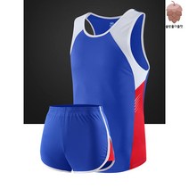 마라톤복 2인3각 마라톤싱글렛 육상복 마라톤런닝복 마라톤경기복세트 형광 그린 커플, 30, 멀티블루21808(여)