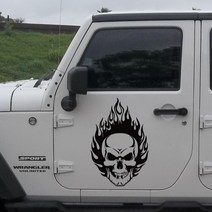 정크야드 파이어스컬 오프로드 대형 스티커 wl_307, 1개, 노란색