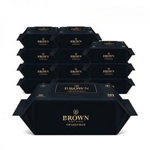 브라운 물티슈 VIP 골드 블루 20매 휴대 캡 12팩, 브라운 아기물티슈 VIP 골드 블