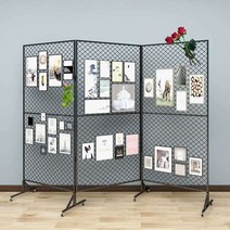철제칸막이 가벽 다용도 메쉬 파티션 작품전시대, 살구 1.2x2m 2단