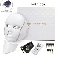 얼굴비대칭교정 7 색 라이트 Led 페이셜 마스크 레드 라이트 테라피 뷰티 장치 목, 협력사, eu 플러그 withbox