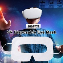 VR 게임기 안면 스마트 글라스 브이알 헤드셋 기계 오락기 vr 100pcs 아이 마스크 땀 흡수성 면화 천 얼굴 보호 일회용 커버 패드 oculus quest 2 용 범용, 협동사, 하얀
