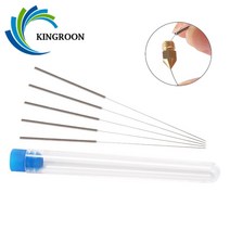 Kingroon 5pcs 0.2mm0.4mm0.5mm0.6mm0.8mm1.0mm 스테인레스 스틸 노즐 청소 바늘 3d 프린터 부품, 10pcs 0.15mm 실버