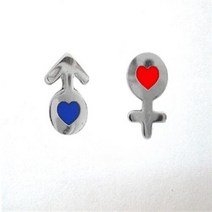 아트박스/로고마크 하트남녀뺏지