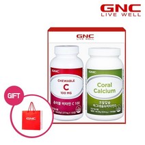 [GNC_GS 단독] 코랄칼슘마그네슘&비타민D(180)+츄어블C100(125), 단품, 단품