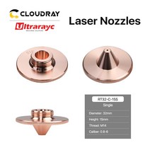노즐 용접 Ultrarayc섬유 레이저 유형 C 벌지 단일 이중 크롬 도금 레이어 D32 H15 M14 구경 086 Raytools 헤드용, 5.Single Layer - 15mm