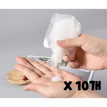 여행용 휴대용 화장품 샴푸 소분파우치 캠핑 양념 소스, 100ml 10장