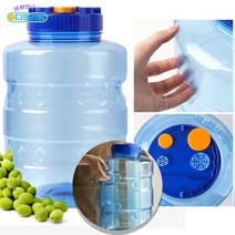 국내산 과일주병 과실주통 매실청 담금주통 플라스틱 원통 발효통 펫트 PET 짱아찌 용기, 국내산 담금 과실주통_25L