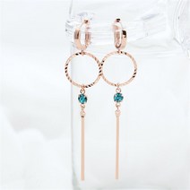 오노마 오노마 ONM 14K 금침 오르넬라 로즈골드 원터치 스틱 드롭 귀걸이 (9592482)