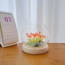 튤립 무드등 diy 만들기 재료 가방 핸드메이드 장식 발렌타인 생일 선물, 그린스톤 튤립 13송이