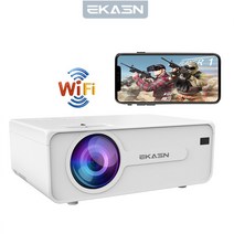 EKASN AK9 FHD 빔프로젝터 1080P Full HD 6000루멘 밝기 폰 무선미러링 기능, 하양