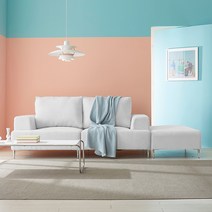 파란들 헤이 3인 아쿠아패브릭 모듈 소파 (스툴 포함), 라이트그레이 PC02019