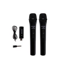 Beesclover uhf usb 3.5mm 6.35mm 무선 마이크 메가폰 핸드 헬드 마이크 가라오케 음성 라우드 스피커 r57 용 수신기, 2개