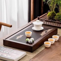 차판 차트레이 다도쟁반 이효리 가정용 새로운 중국 차 트레이 대나무 배수 작은 물 저장 쿵푸 세트 가벼운 고급 테이블, [02] Mountain Love - Large - 수