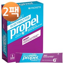 프로펠 파우더 패킷 베리 위드 일렉트럴랏스 비타민 앤드 노 슈가 10개입, 2팩