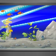 LED 수중등 수족관등 주문제작 간접조명 원하는 사이즈로 완제품 제작, 10000K(청백색)