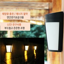 태양광 커브 벽부등 태양열 정원등 야외조명 대원쏠라텍, 화이트