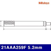 미쓰토요 4025654 다이얼인디케이터용 포인트-연장로드 21AAA259F 5.2mm 50mm (1EA), 1