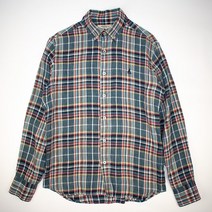 1327.빈폴 체크패턴 슬립 린넨 남방셔츠/정품/공용 95