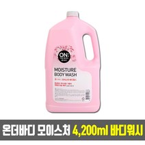 온더바디 모이스처 4200ml 4.2L 대용량 리필 바디워시 (가정용 업소용 숙박 여행용 모텔 호텔 사우나 객실), 1개