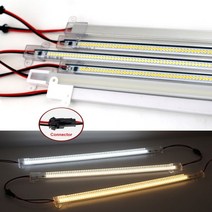 LED스트립 줄LED 고휘도 30cm 40cm led 리지드 라이트 2835 led 형광 투광 조명 튜브 바 산업 쇼케이스 디스플레이 램프 220v, 차가운 흰색, 40cm 투명 커버