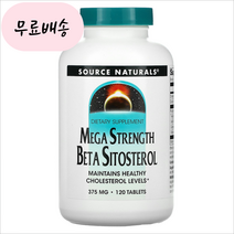 소스 네츄럴 메가 스트렝스 베타 시토스테롤 375mg 120정 피토스테롤 캄페스테롤 효능, 1개