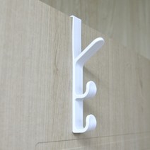 문짝 문틀옷걸이 문고리행거 문에거는 방문옷걸이 일자형 도어 문걸이행거 3단 5단, 3단-브라운, 1개