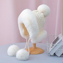 일상화보 밍코 여성 퍼 방한 모자 여자 겨울 따뜻한 털모자