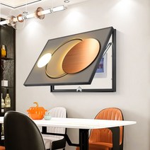 감성 럭셔리 벽장식 금고커버 LED 인테리어 조명 액자, 60 -45 cm