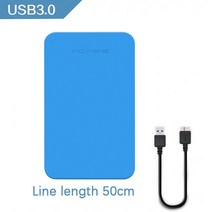 외장하드 HDD SSD 휴대용 2.5인치 슈퍼 외장 하드 드라이브 디스크 ACASIS USB 3.0 HDD 스토리지 PC 맥 태, blue_120GB