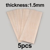 건축모형 basswood 재료 배스우드 공예 우드 발사 나무 시트 플라이 빈 미완성 보드 직사각형 조각 DIY 아, 10 100x300x1.5mm