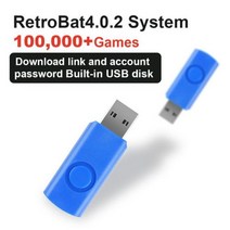 가정용게임기 PS1/PS2/PSP/N64/MAME/XBOX Windows 시스템 RetroBat 용 100000 게임 컬렉션이 내장 된 레트로 105 + 리소스, 110000games
