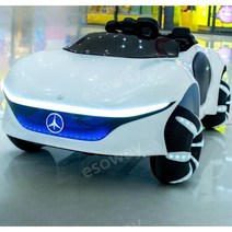 벤츠 전동푸쉬카 유아전동차 탑승식 푸쉬카 아기자동차 4륜 원격제어, 라이트 블루