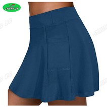 SHENGBO여성 테니스복 러닝 피트니스 포켓 비침방지 캐주얼 스포츠웨어 스커트 쇼츠