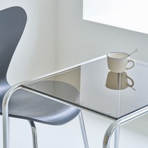 포더홈 페어 강화유리 데스크 테이블 책상 2size, 1) 페어 데스크 650_브론즈