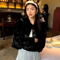 모피코트 밍크 자켓 명품 폭스 퍼 코트 인조 케이프 하프 젊은 수입 밍크 모피 여성 코트 짧은 라운드 넥 초승달 밍크 코트 겨울