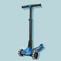 초경량 폴딩 킥보드 높낮이 조절 광폭 LED휠 블루, 쿠팡 본상품선택