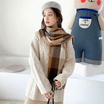 어썸 체크 머플러 남녀공용 패션목도리 보온 겨울