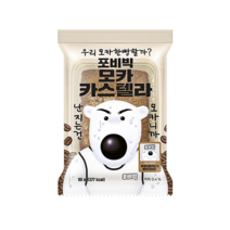 포비빅 모카카스텔라 캐릭터빵 투명포토카드1개포함 90g, 6개