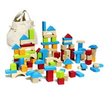 [키움하우스] 우든나무쌓기놀이 블루 블록놀이, 우든나무쌓기 블루