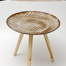 원형 테이블 카페 식탁 유럽식 거실 발코니 윈도우 티 우드 스몰 원 유럽식, 07.I59 - 큰 능형 (원목색)