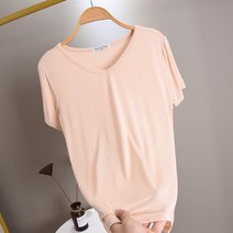 여성 브이넥 모달 기본반팔티 여름티셔츠 빅사이즈 쿨티 11color