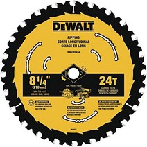 DEWALT Circular Saw Blade 8 1/4 Inch 24 Tooth Framing & Ripping (DWA181424), Old Model