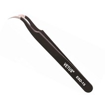 비투스 ESD-15 곡선 속눈썹 다용도 족집게 VETUS 산업용핀셋, 1개, 블랙