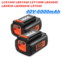2022 40V 6000mAh for Black&Decker LCS1240 LBX1540 LST136W LBX2040 LBXR36 LBXR2036 LST540 Lithium Bat, 1개