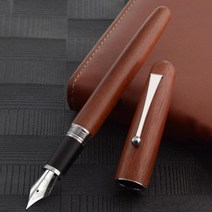 우드버닝 럭셔리 만년필 고품질 목재 잉크 펜 사무용품 학교 용품, 없음, A