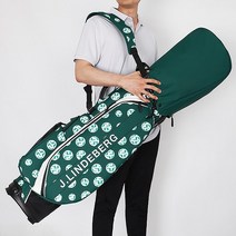 제이린드버그 남녀공용 GOLF CADDIE BAG Play Stand 그린+프린트 로고, 상세설명참조, 1