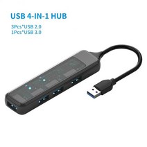 4 In 1 Usb C 3.0 허브 투명 확장 도크 Sd/tf 카드 판독기 슬롯 도킹 스테이션 Macbookpro Air Lenovo Dell, [01] HUB-USB