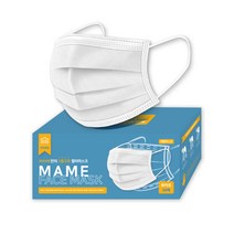 일회용 3중 필터 마스크 화이트, 2개, 50매입